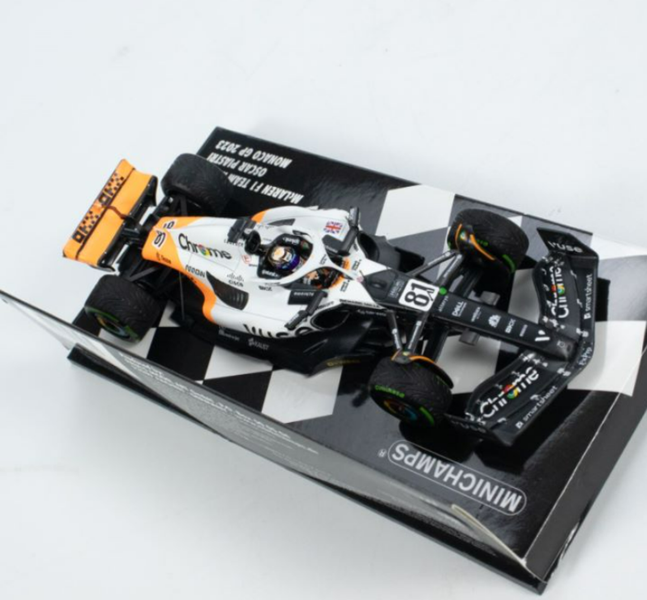1/43 Minichamps 2023 Formula 1 McLaren MCL60 Oscar Piastri Monaco GP Car Model