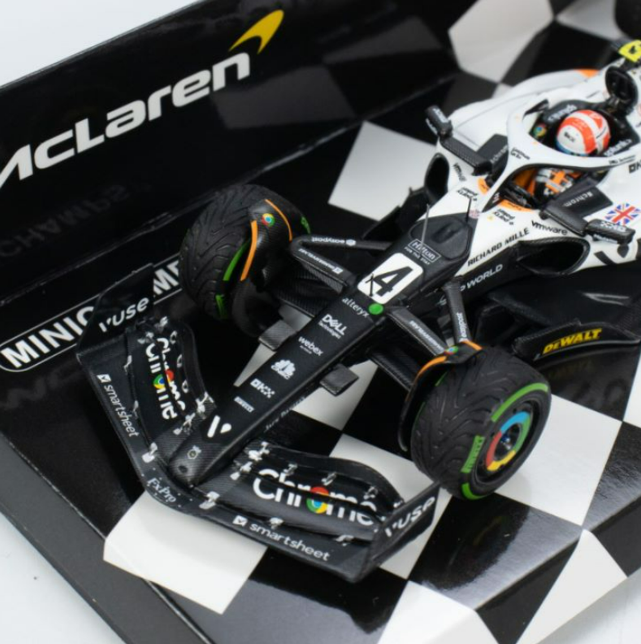 1/43 Minichamps 2023 Formula 1 McLaren MCL60 Lando Norris Monaco GP Car Model