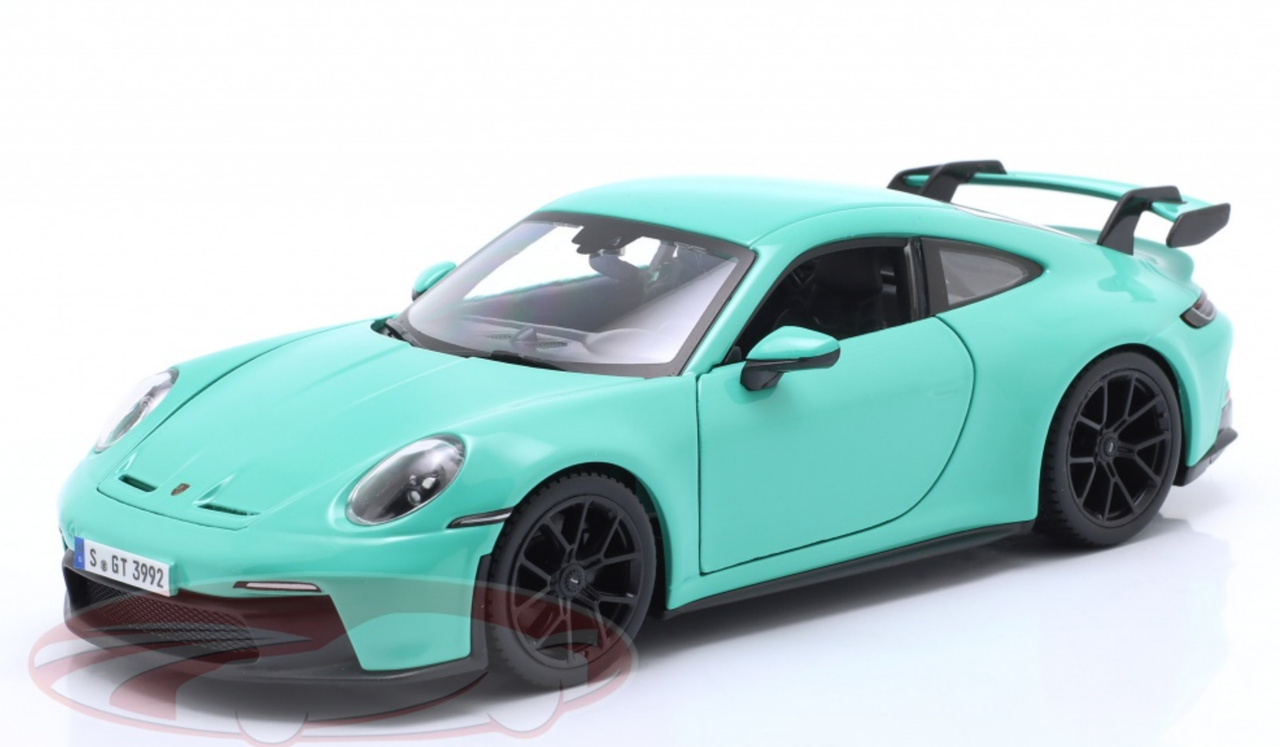 1/24 BBurago 2021 Porsche 911 (992) GT3 (Mint Green) Diecast Car Model