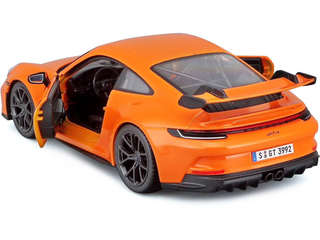 1/24 BBurago 2021 Porsche 911 (992) GT3 (Lava Orange) Diecast Car Model