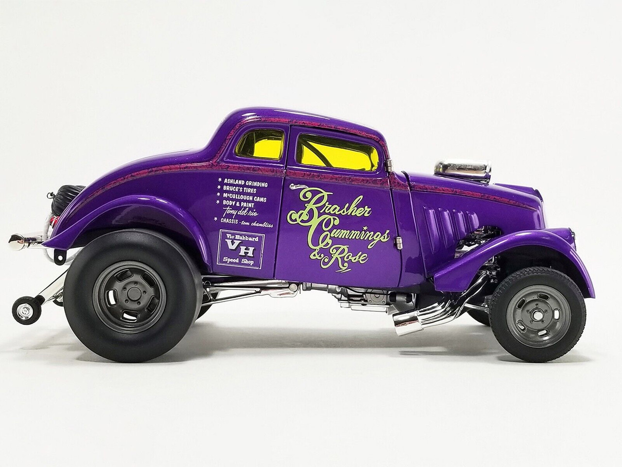 1/18 ACME 1933 Gasser Brasher (Purple Cummings & Rose) Diecast Car Model