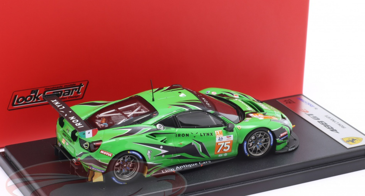 1/43 LookSmart 2022 Ferrari 488 GTE Evo #75 24h LeMans Iron Lynx Pierre Ehret, Christian Hook, Nicolás Varrone Car Model