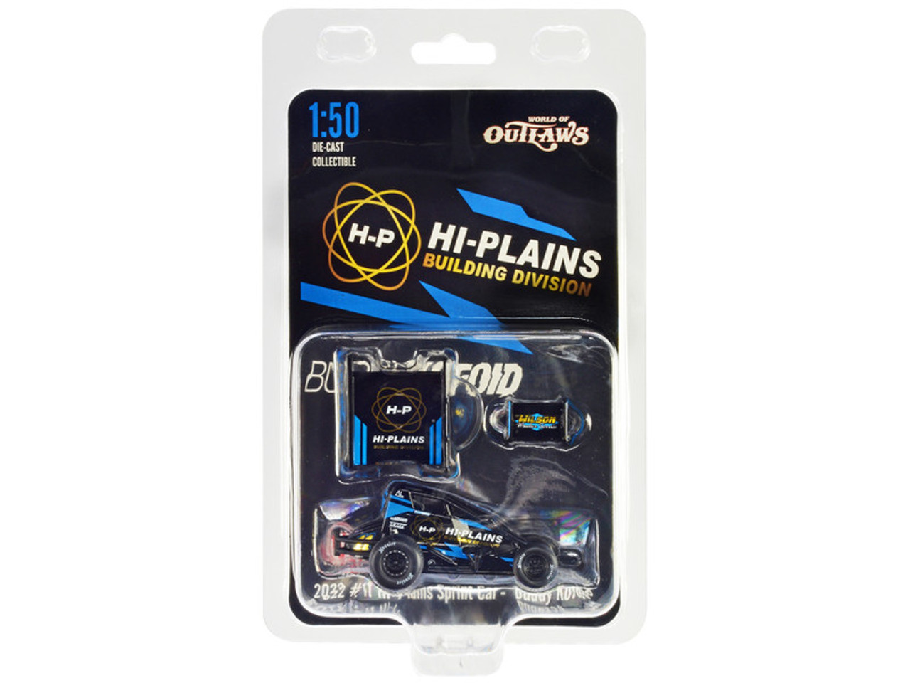 Winged Sprint Car #11 Buddy Kofoid "Hi-Plains Building Division - Indy Race Parts" Toyota Racing First Win "World of Outlaws" (2022) 1/50 Diecast Model Car by ACME