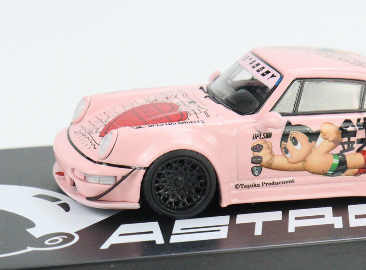 1/64 DPLS Porsche 911 964 RWB Astroboy (Pink) Car Model