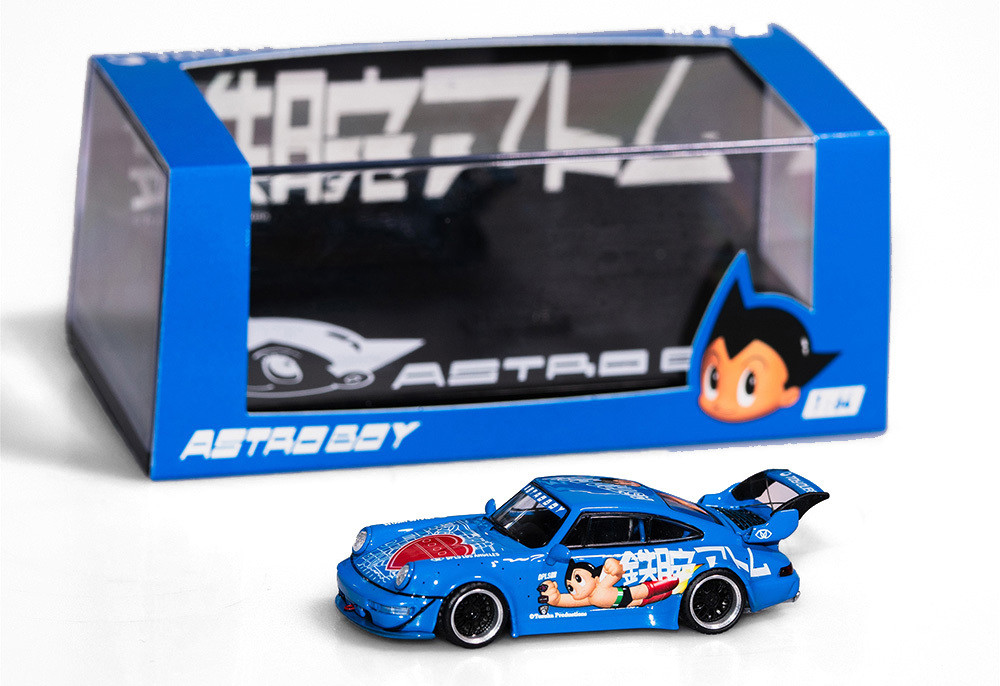 1/64 DPLS Porsche 911 964 RWB Astroboy (Blue) Car Model