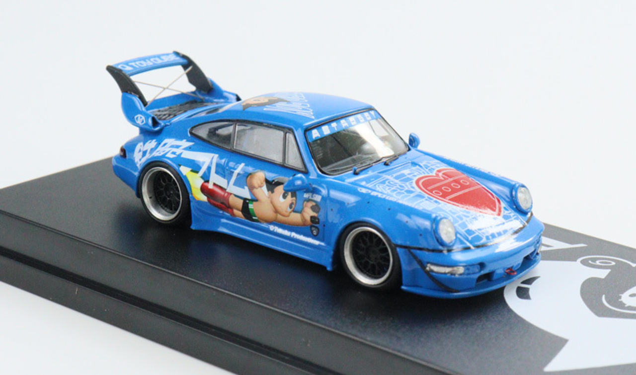 1/64 DPLS Porsche 911 964 RWB Astroboy (Blue) Car Model