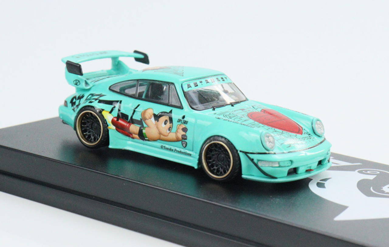 1/64 DPLS Porsche 911 964 RWB Astroboy (Green) Car Model