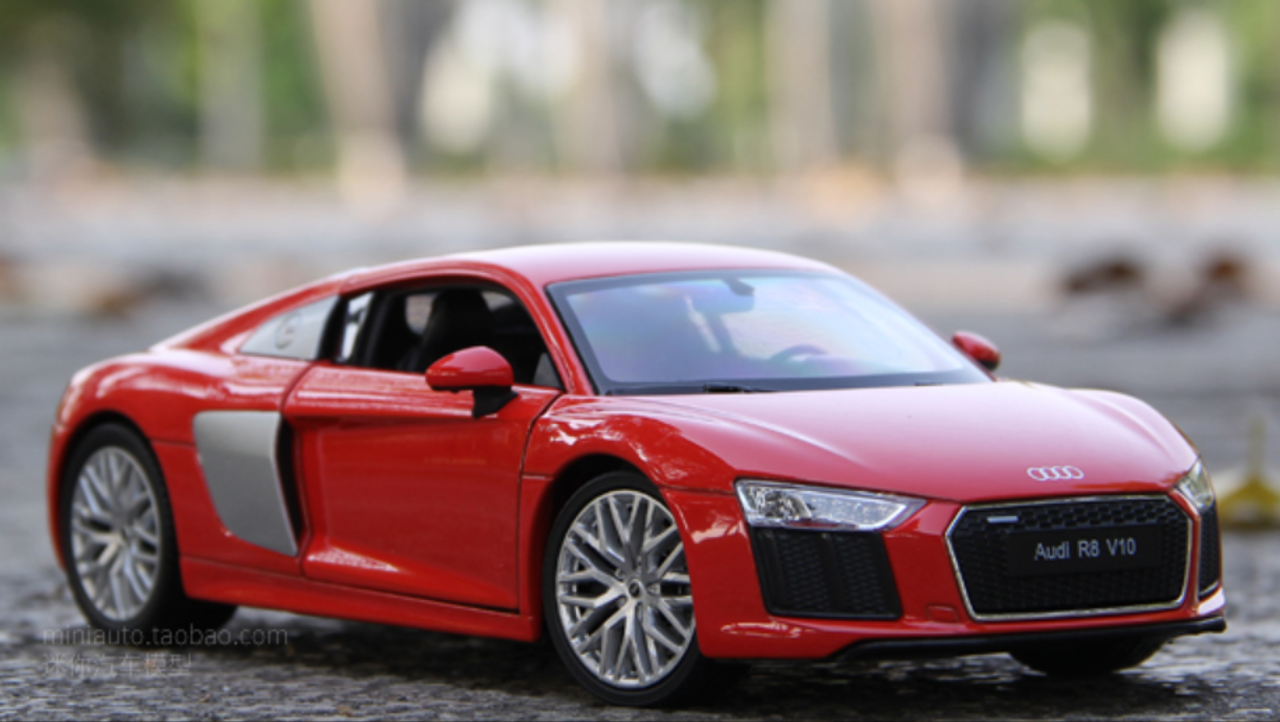 1/24 Welly FX Audi R8 V10 2nd Generation Type 4S (Red) Diecast Car Model