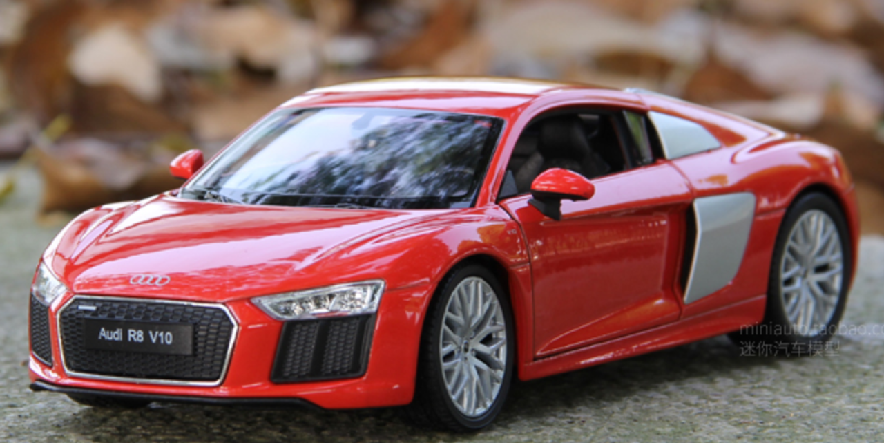 1/24 Welly FX Audi R8 V10 2nd Generation Type 4S (Red) Diecast Car Model