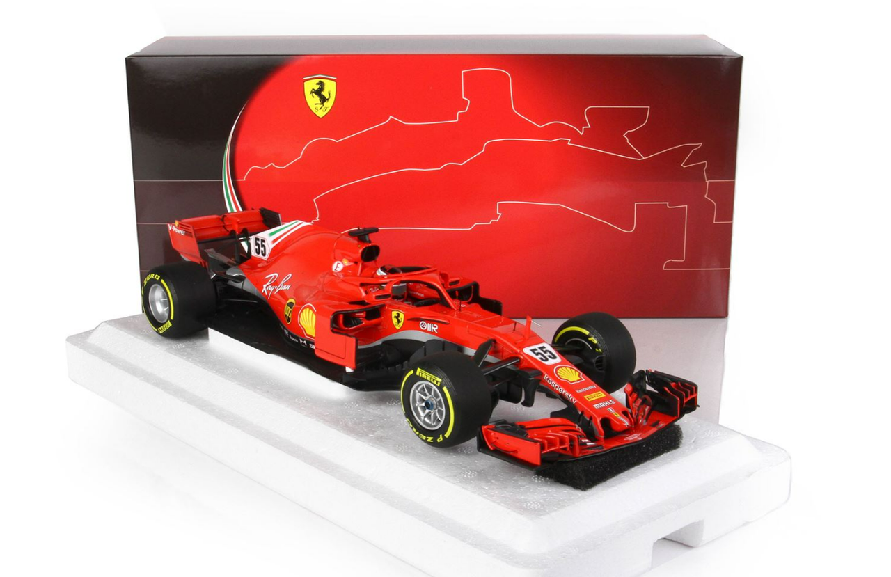 1/18 BBR 2021 Formula 1 Carlos Sainz Jr. Ferrari SF71H #55 Test Fiorano Car Model