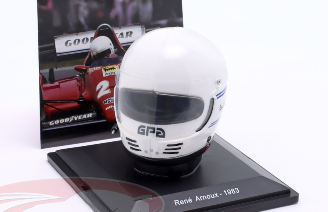 1/5 Spark 1983 Formula 1 René Arnoux #28 Scuderia Ferrari 126C3 Helmet Model