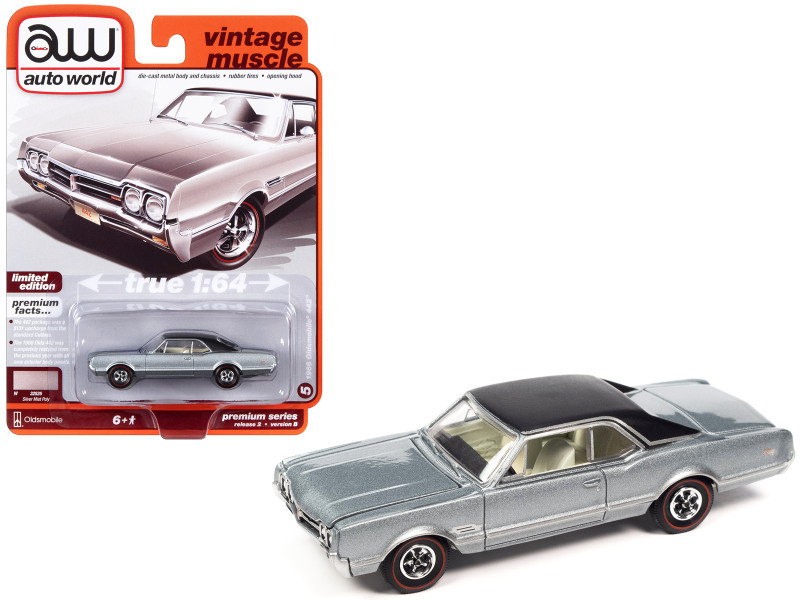 1966 Oldsmobile 442 Silver Mist Metallic with Black Top 
