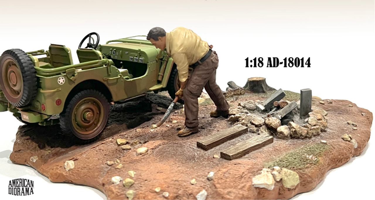 1/18 American Diorama Figure Mechanic-4 Resin Car Model