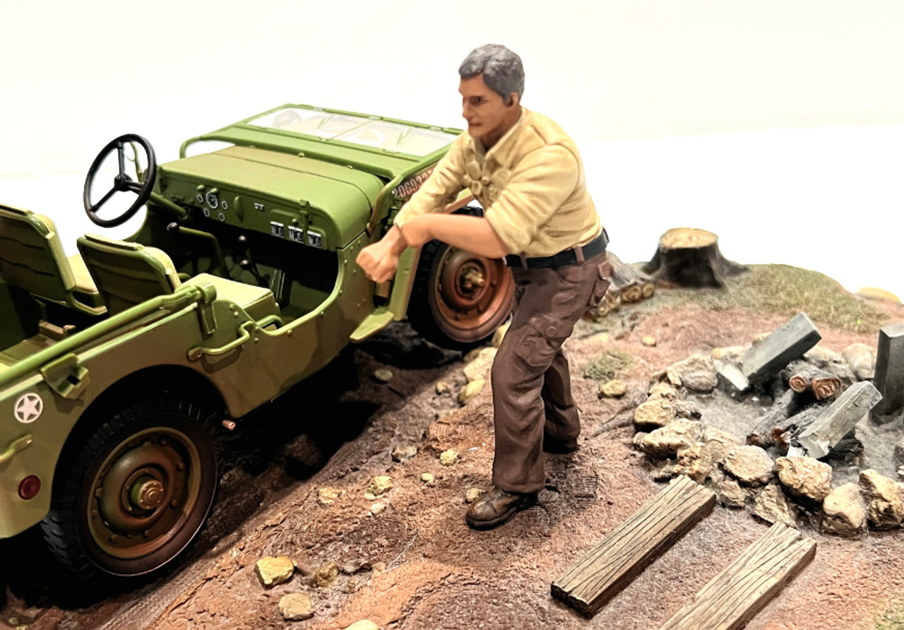 1/18 American Diorama Figure Mechanic-3 Resin Car Model