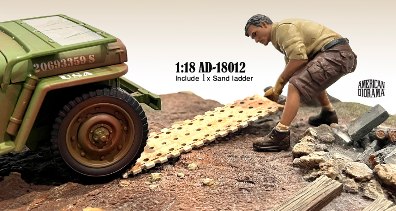 1/18 American Diorama Figure Mechanic-2 Resin Car Model