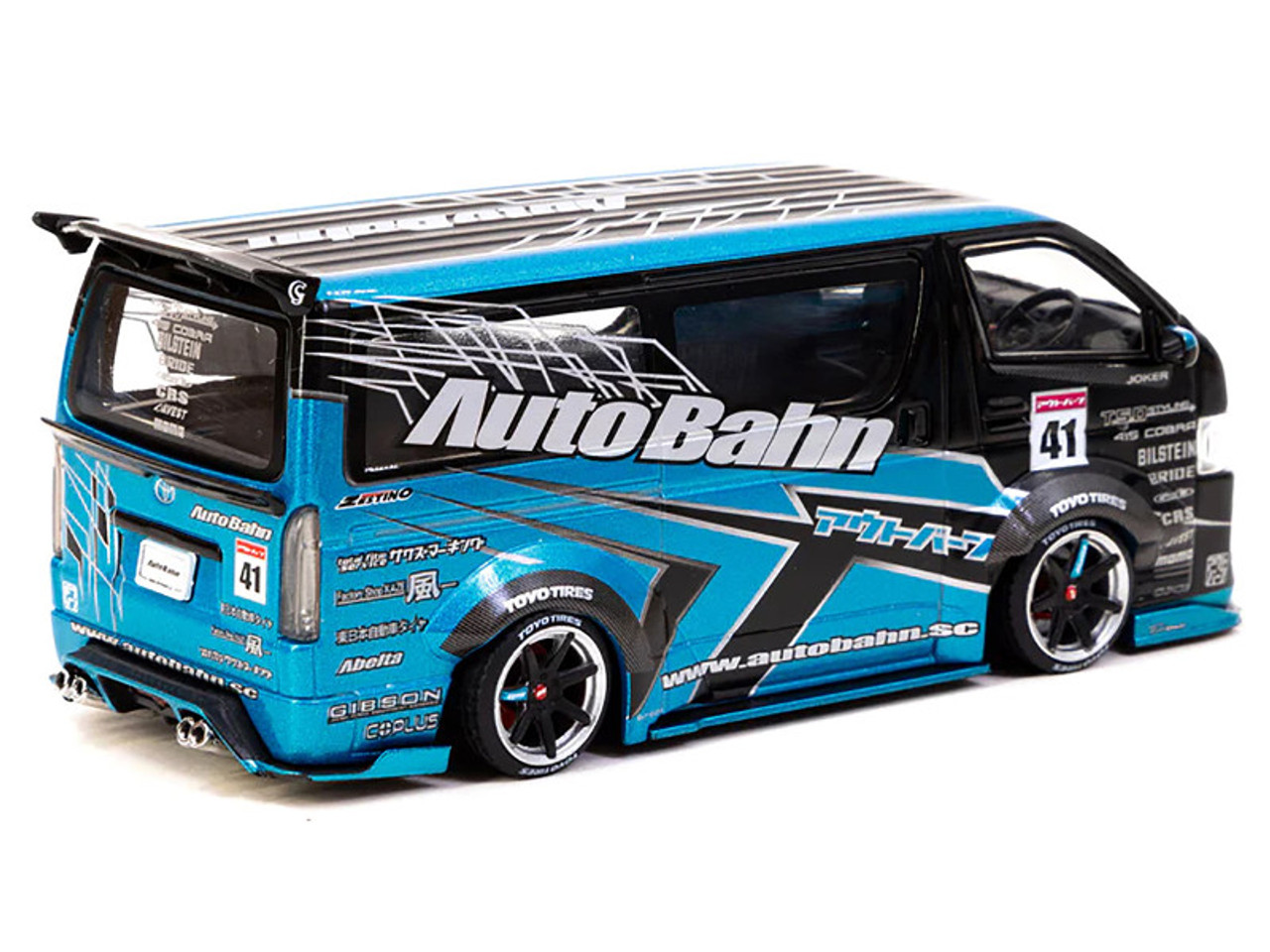 1/43 Tarmac Works Toyota Hiace Widebody Black / Blue