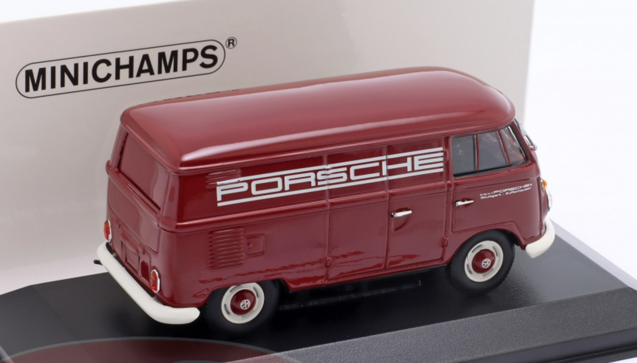 Maxichamps Modellauto VW T1 Bus Kastenwagen 1963 rot Modellauto 1