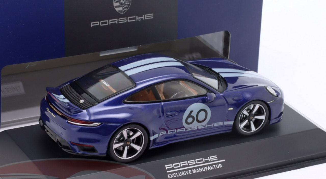1/43 Dealer Edition 2022 Porsche 911 (992) Sport Classic (Gentian Blue ...