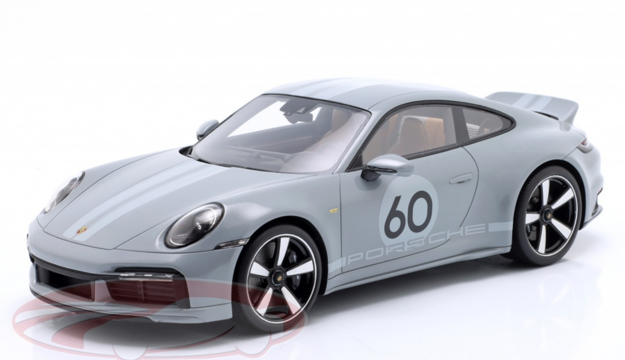1/18 Dealer Edition 2022 Porsche 911 (992) Sport Classic (Sport Grey Metallic) Car Model