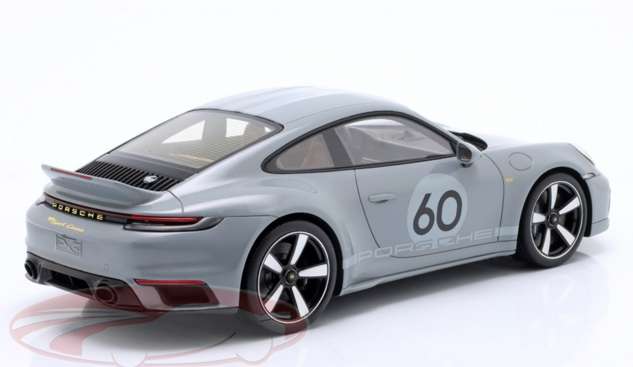 1/18 Dealer Edition 2022 Porsche 911 (992) Sport Classic (Sport Grey Metallic) Car Model