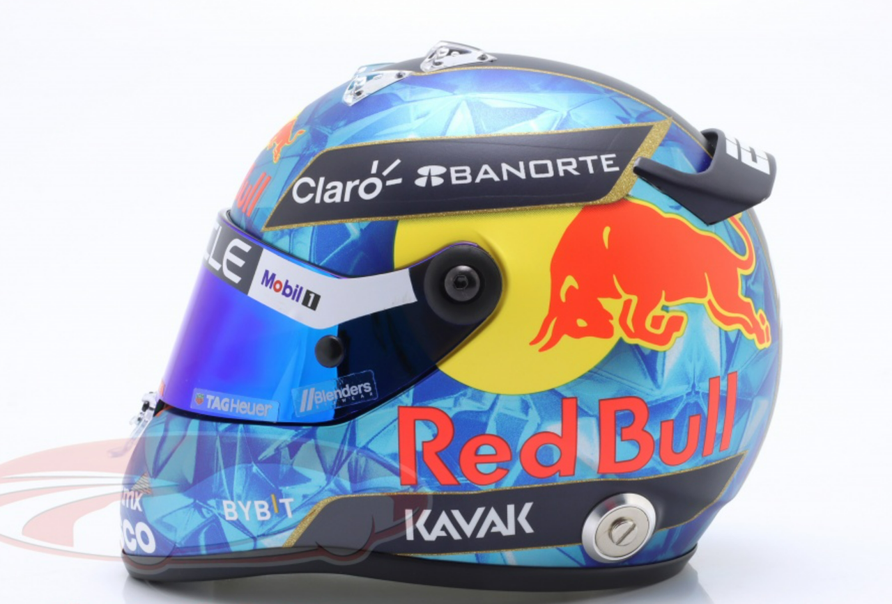 1/2 Schuberth 2023 Formula 1 Sergio Perez Red Bull Racing #11 Monaco GP Helmet Model