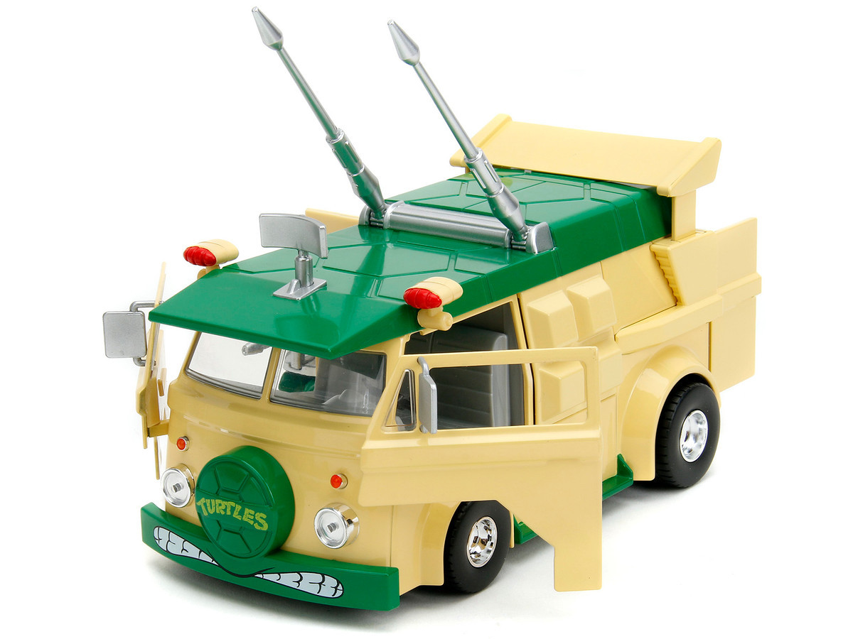 レイ Party Wagon Green and Beige and Donatello Diecast Figure 