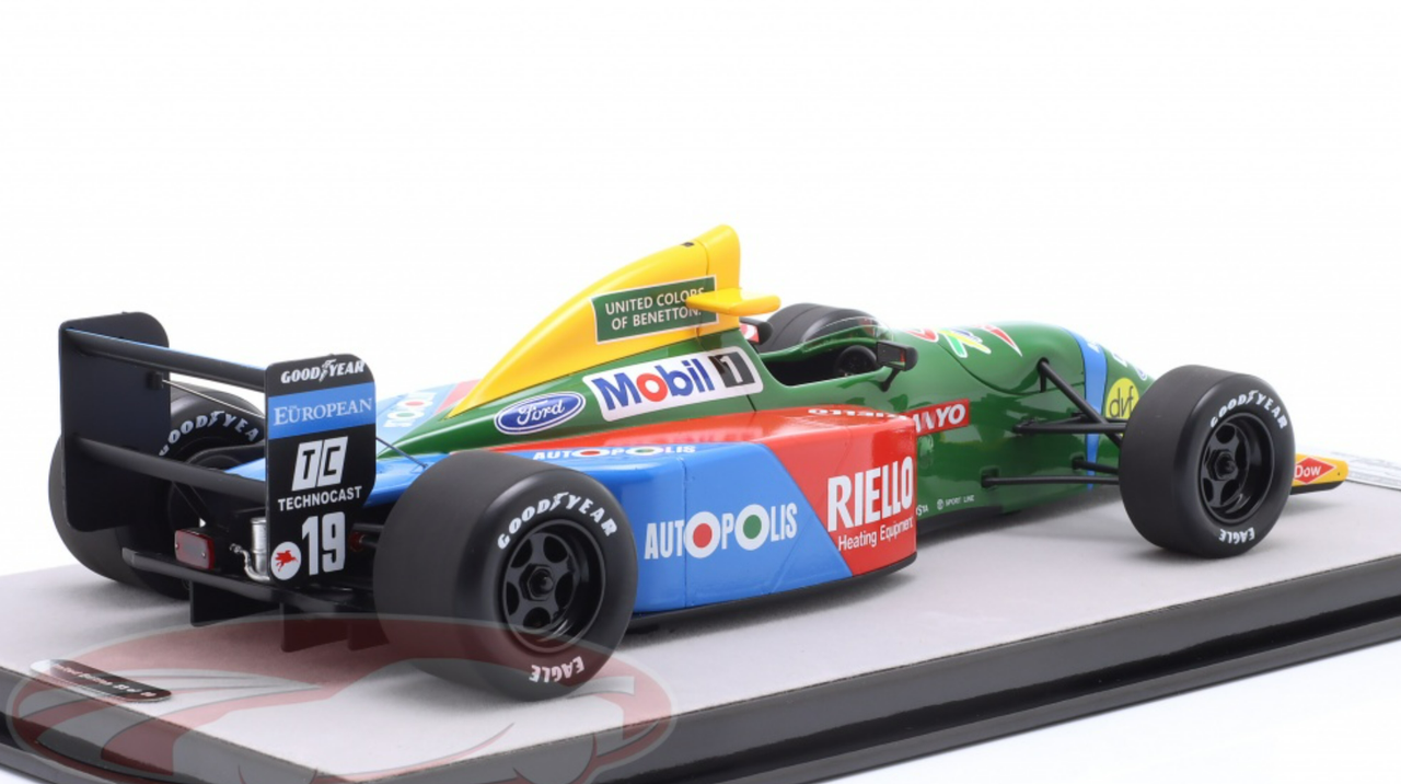 1/18 Tecnomodel 1990 Formula 1 Alessandro Nannini Benetton B190 #19 2nd German GP Car Model