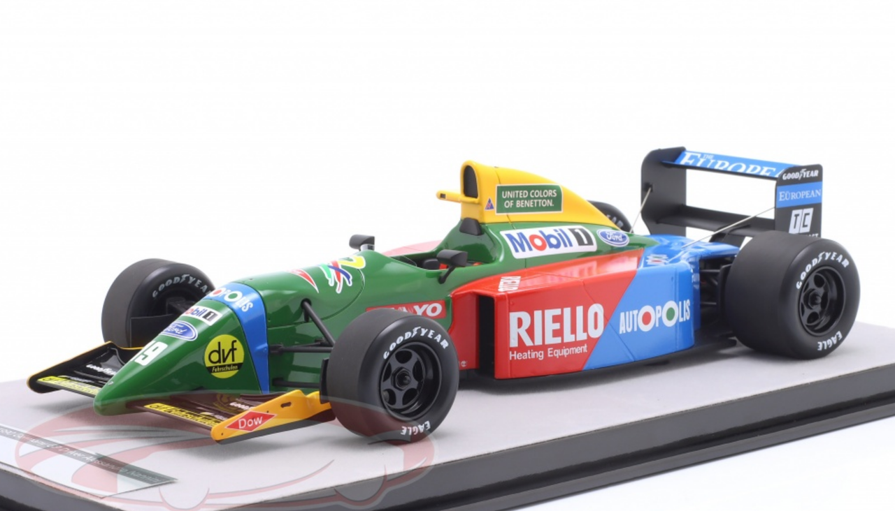 1/18 Tecnomodel 1990 Formula 1 Alessandro Nannini Benetton B190 #19 2nd German GP Car Model