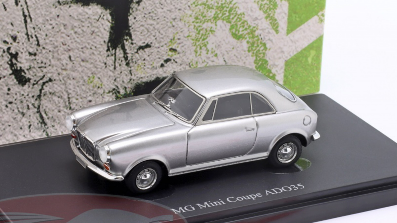 1/43 AutoCult 1966 MG Mini Coupe ADO35 (Silver) Car Model