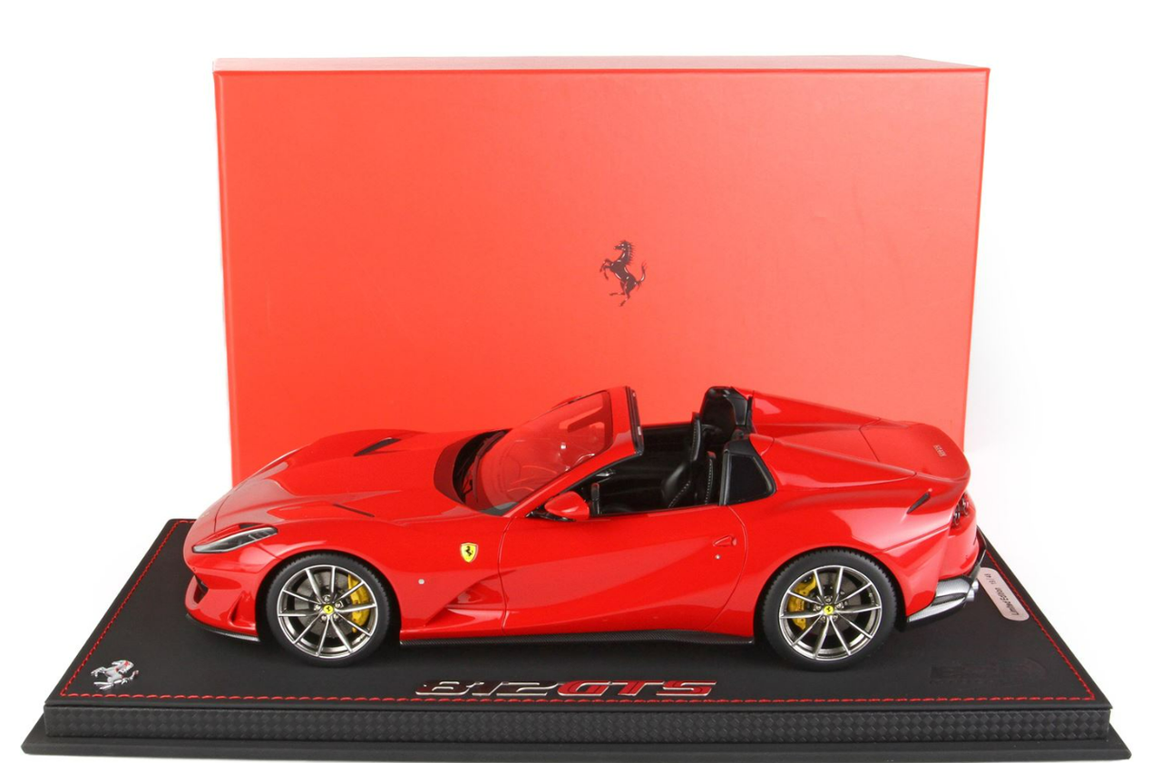 1/18 BBR 2019 Ferrari 812 GTS (Racing Red 322) with Yellow Calipers Resin Car Model Limited 48 Pieces