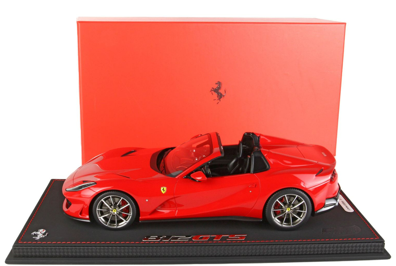 1/18 BBR 2019 Ferrari 812 GTS (Racing Red 322) with Red Calipers Resin Car Model Limited 48 Pieces