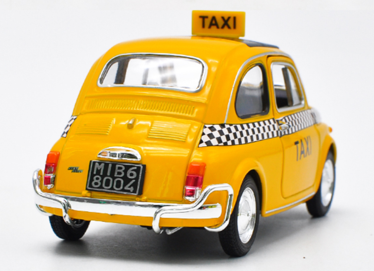 1/24 Welly FX Fiat Nuova 500 Taxi Diecast Car Model