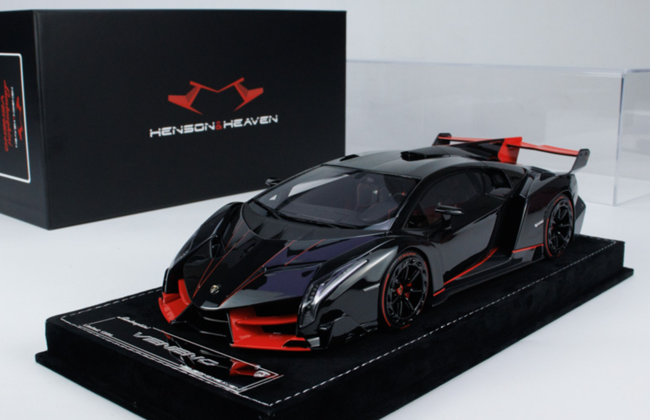Lamborghini Veneno 1/18 スケール 黒 1/18 HH Model Lamborghini Supercar Veneno Series Gun Diamond