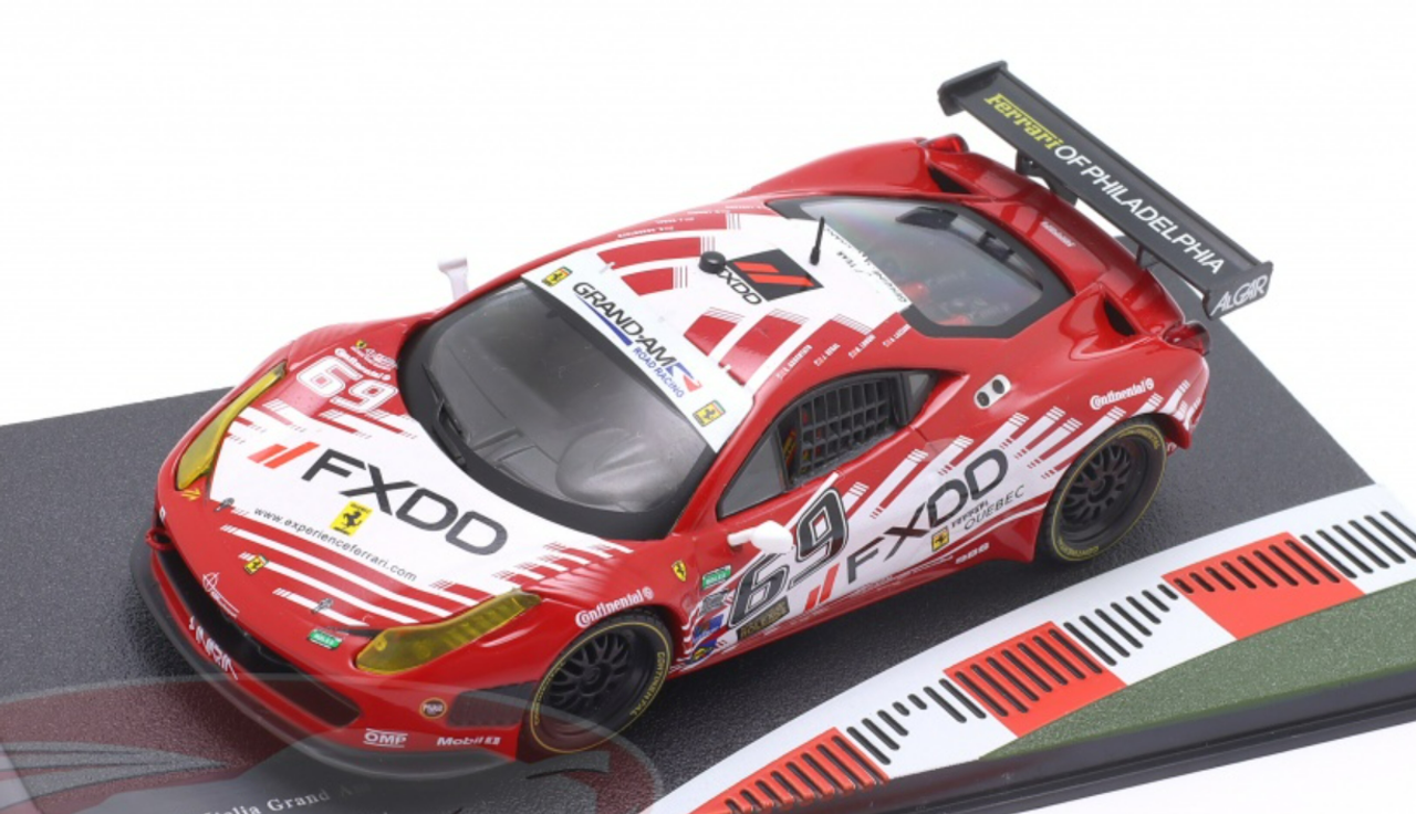 1/43 Altaya 2012 Ferrari 458 Italia Grand Am #69 24h Daytona AIM Autosport Team FXDD with Ferrari Assentato, Jeff Segal, Nick Longhi, Anthony Lazzaro Car Model