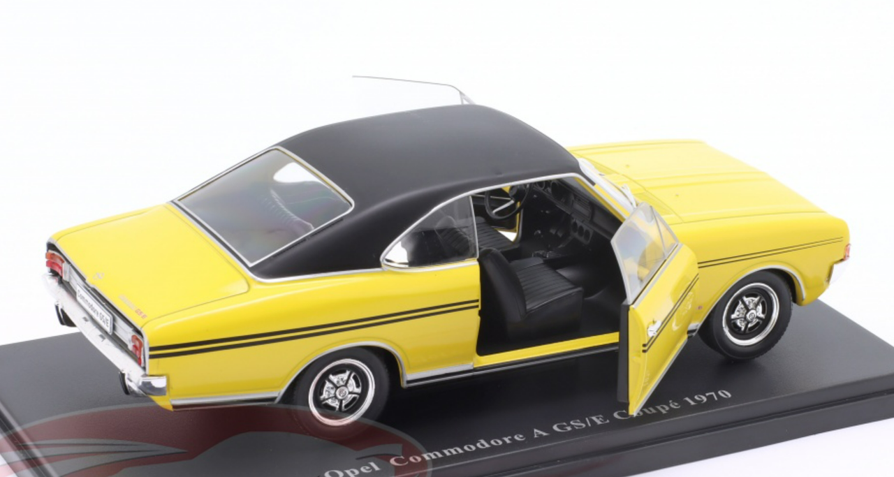 1/24 Hachette 1970 Opel Commodore A GS/E Coupe (Yellow & Black) Diecast Car Model