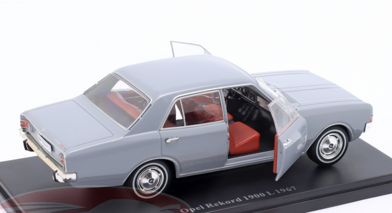 1/24 Hachette 1967 Opel Rekord 1900 L (Grey) Diecast Car Model