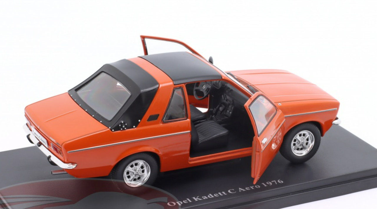 1/24 Hachette 1976 Opel Kadett C Aero (Orange & Black) Diecast Car Model