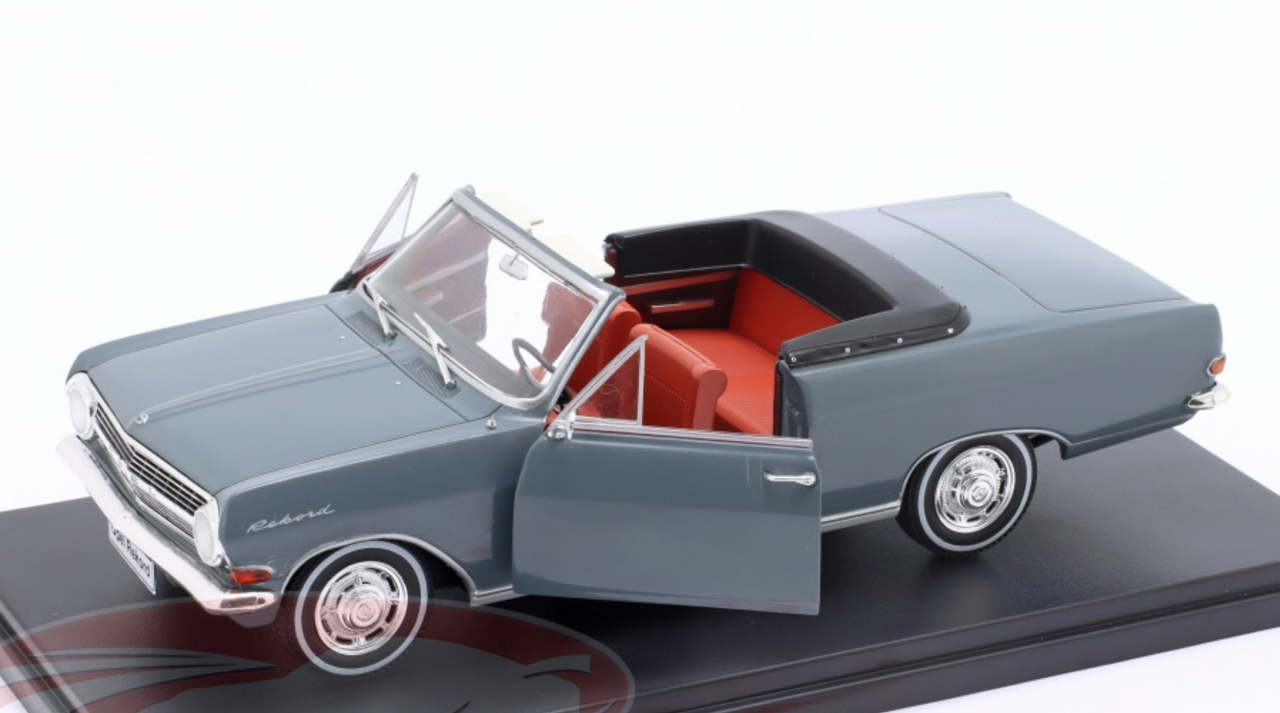 1/24 Hachette 1964 Opel Rekord A German Cabriolet (Dark Grey) Diecast Car Model