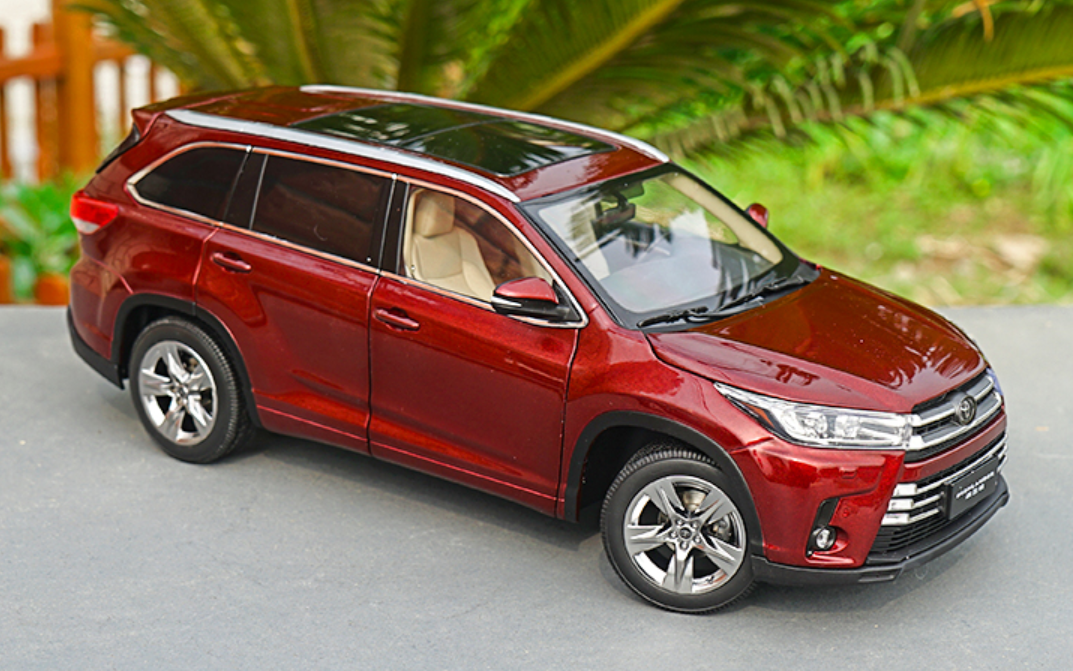 1/18 Dealer Edition 2018 Toyota Highlander (Red) Diecast Car Model