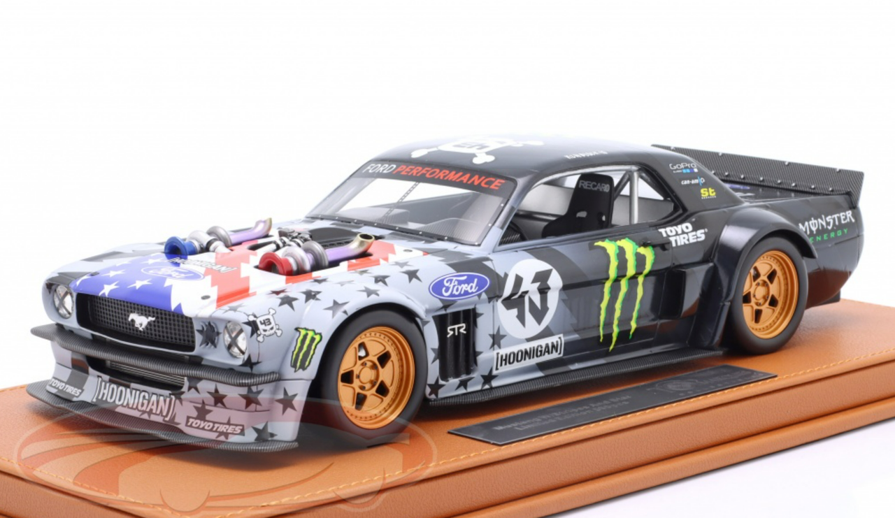 1/18 TopMarques 1965 Ford Mustang Hoonigan V2 Stars and Stripes #43 Ken  Block Resin Car Model