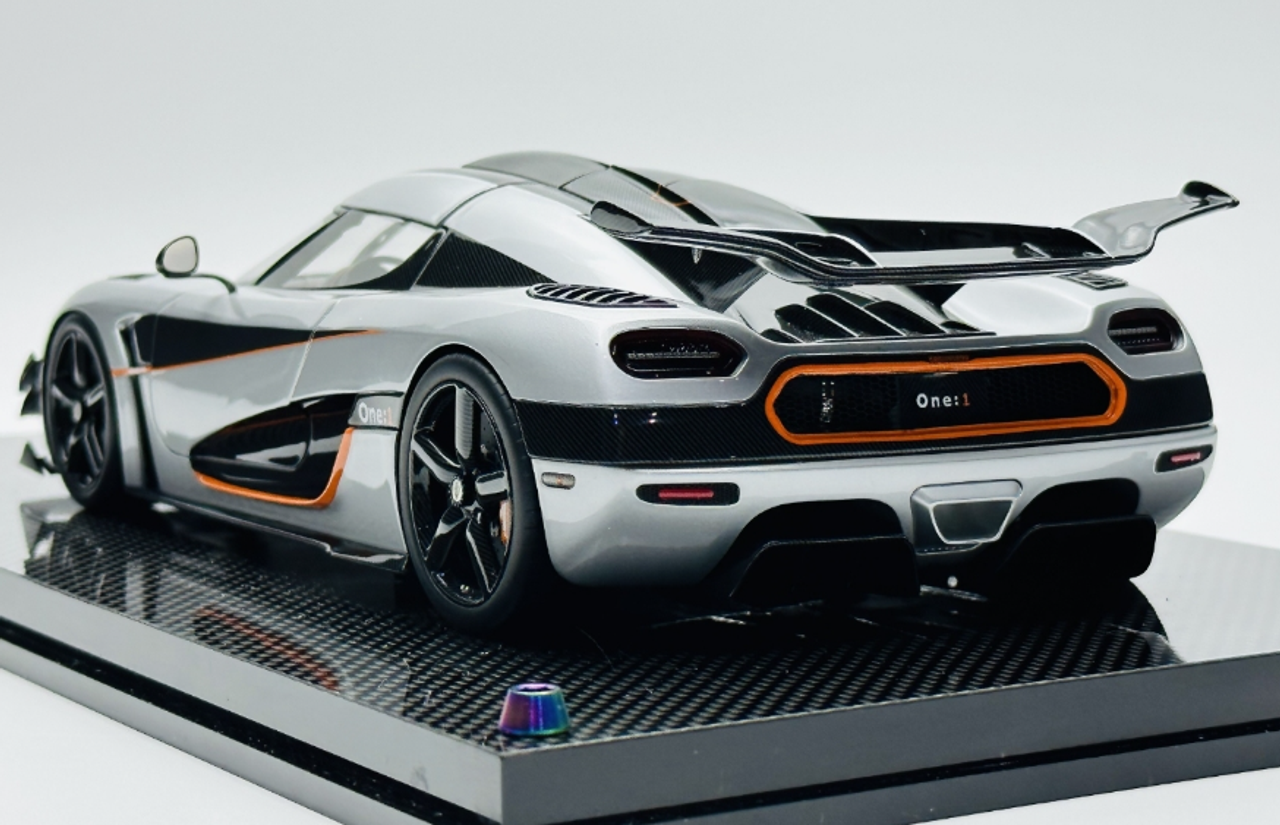 1/18 MCM Koenigsegg one 1 Silver Resin Car Model