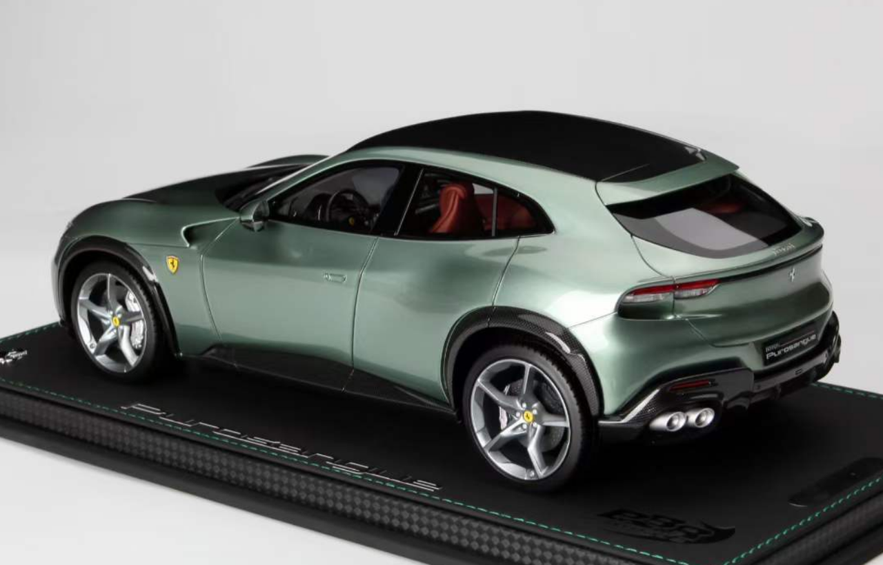 1/18 BBR Ferrari Purosangue (Verde Dora Green with Carbon Fiber Roof) Resin Car Model