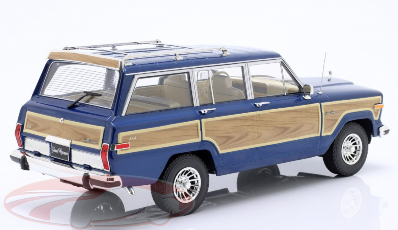 1/18 KK-Scale 1989 Jeep Grand Wagoneer (Blue) Car Model