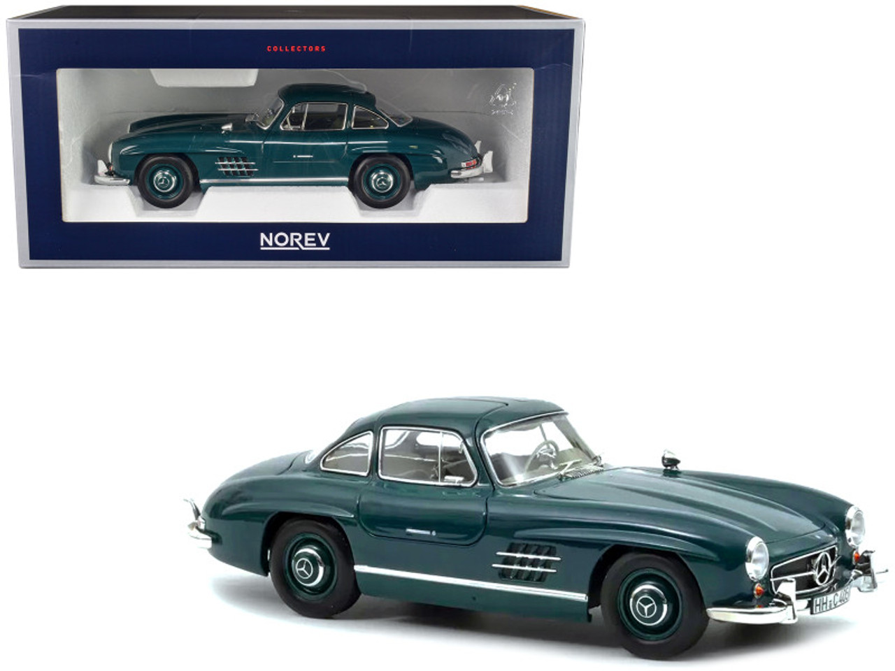 1954 Mercedes-Benz 300 SL Green 1/18 Diecast Model Car by Norev