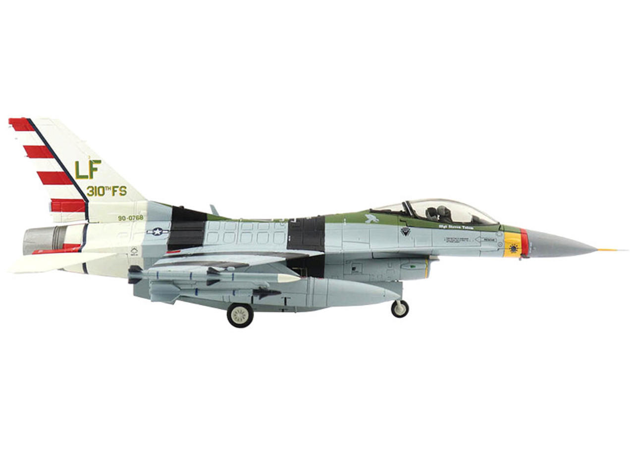 General Dynamics F-16C Fighting Falcon Fighter Aircraft "Passionate Patsy" "310th FS 80th Anniversary Scheme Luke Air Force Base" (1972) "Air Power Series" 1/72 Diecast Model by Hobby Master