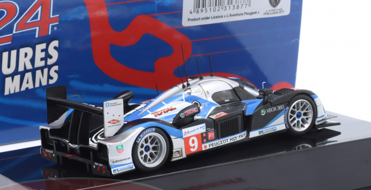 Miniature IXO 1/43 - Peugeot 908 HDI-FAP LMP1 #9 - Vainqueur Le Mans 2009