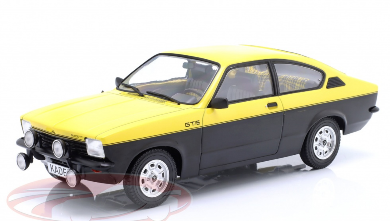 1/18 Modelcar Group 1975 Opel Kadett C Coupe GT/E (Yellow & Black) Car Model