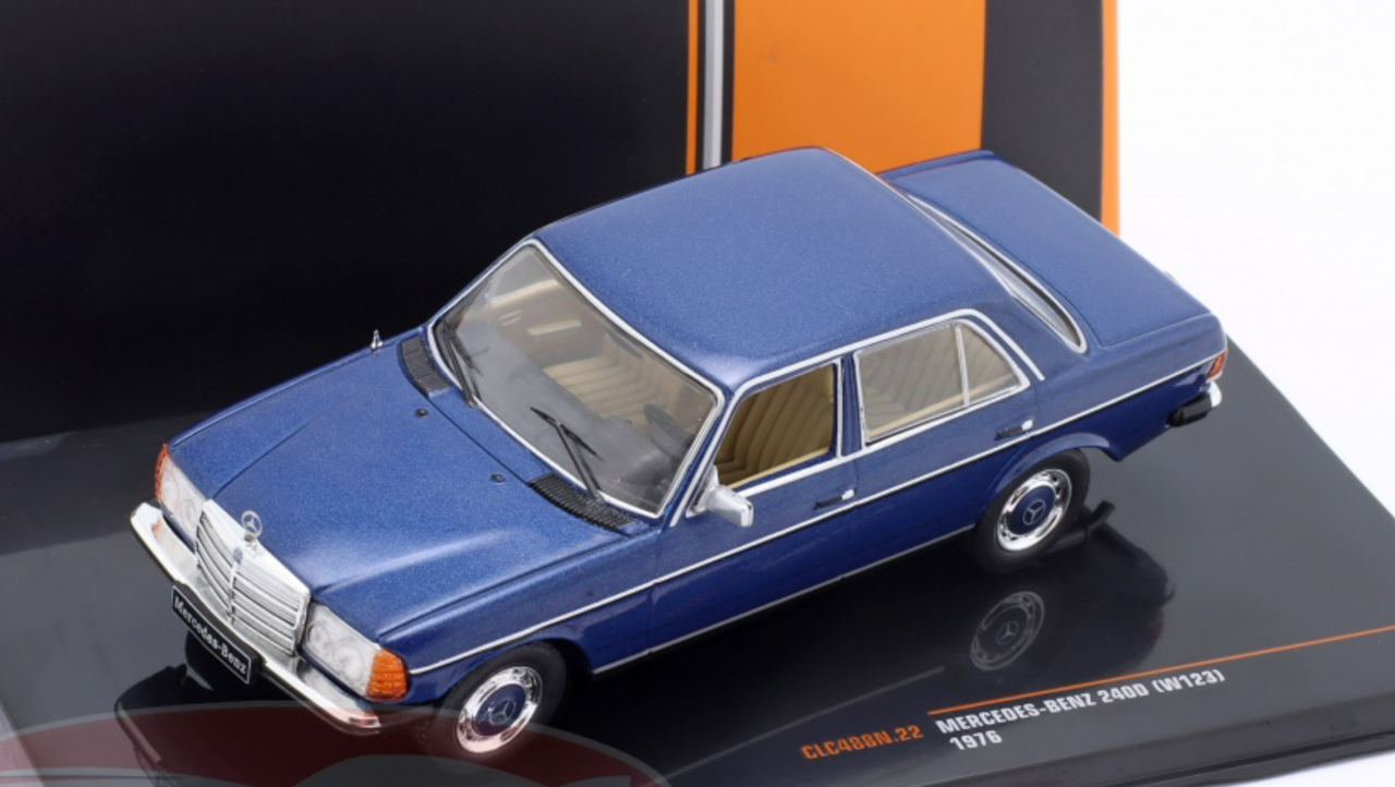 1/43 Ixo 1976 Mercedes-Benz 240 D (W123) (Dark Blue Metallic) Car Model