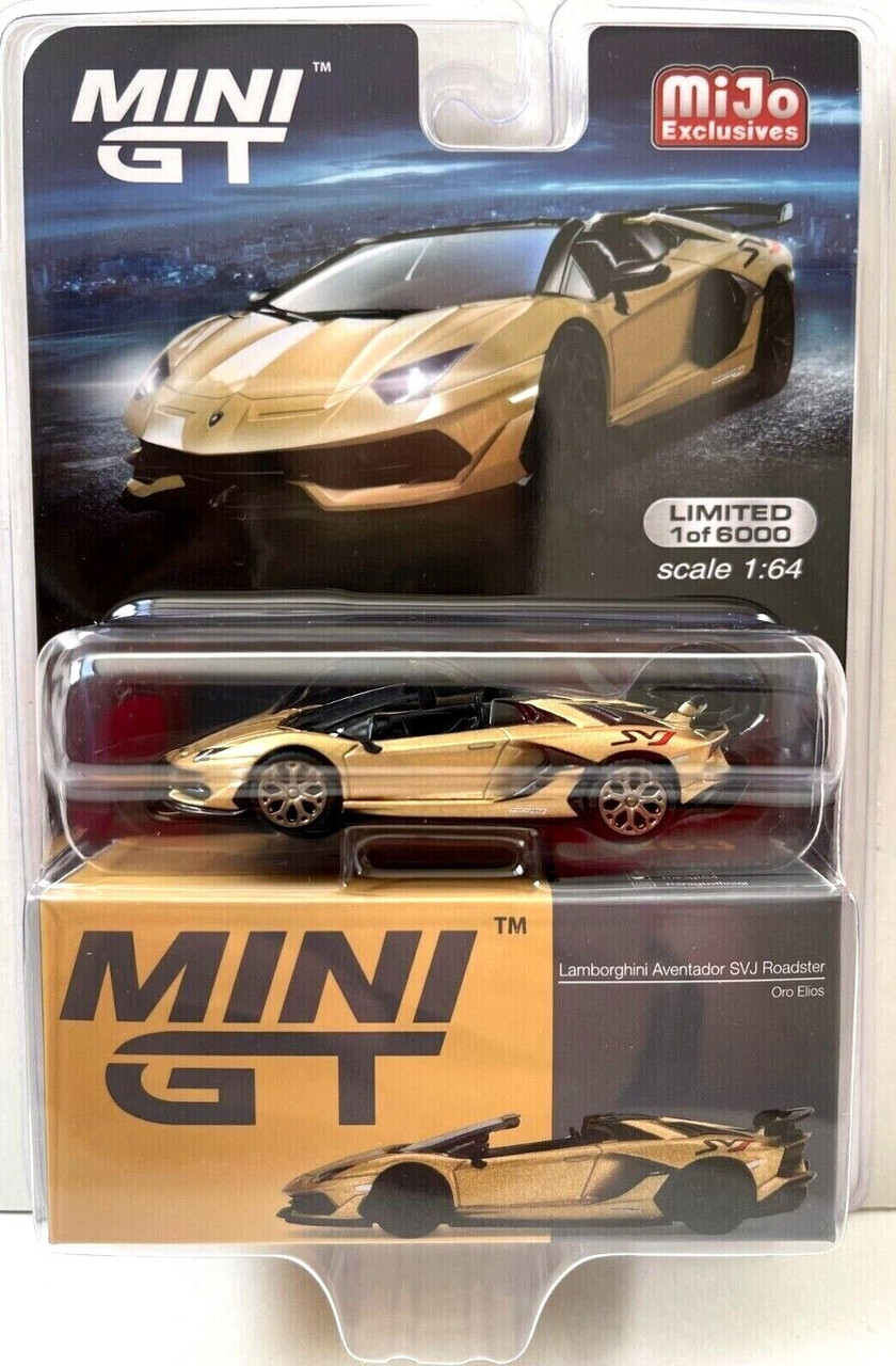 CHASE CAR 1/64 Mini GT Lamborghini Aventador SVJ Roadster (Oro