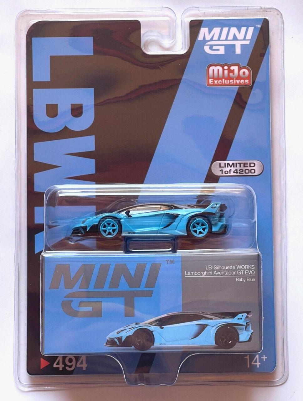 Mini GT 1:64 Lamborghini LB-Silhouette WORKS Aventador GT EV